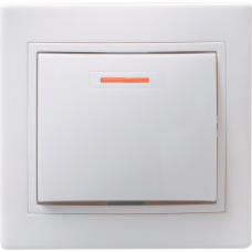 ВС10-1-1-КБ Выключатель 1кл с инд. 10А КВАРТА (белый) ВС10-1-1-КБ Выключатель 1кл с инд. 10А КВАРТА (белый)