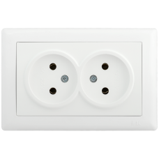 РС20-1-0-ББ Розетка 2-ая без з/к 10А BOLERO белый IEK РС20-1-0-ББ Розетка 2-ая без з/к 10А BOLERO белый IEK