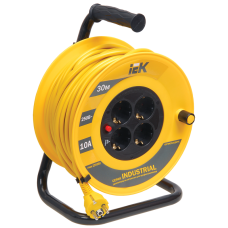 Катушка УК30 с т/з 4 места 2Р+PЕ/30м 3х1,0 мм2 "Industrial"