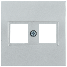 НK45-2-БС Накладка 2-ая RJ45 Cat5e BOLERO серебряный IEK