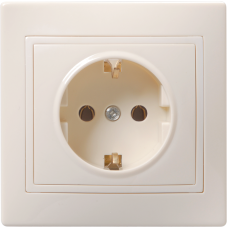 РС10-3-ККм Розетка 1местн. c з/к без защ.штор. 16А КВАРТА (кремовый) РС10-3-ККм Розетка 1местн. c з/к без защ.штор. 16А КВАРТА (кремовый)