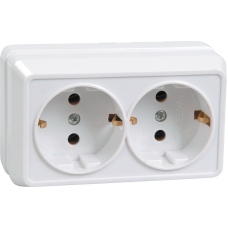 РС22-3-ОБ Розетка 2местн. с з/к 16А откр.уст. ОКТАВА (белый) РС22-3-ОБ Розетка 2местн. с з/к 16А откр.уст. ОКТАВА (белый)