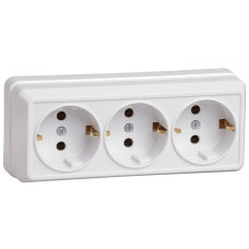 РС23-3-ОБ Розетка 3местн. с з/к 16А откр.уст. ОКТАВА (белый) РС23-3-ОБ Розетка 3местн. с з/к 16А откр.уст. ОКТАВА (белый)