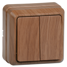 ВС20-2-0-ОД Выключатель 2кл 10А откр.уст. ОКТАВА (дуб) ВС20-2-0-ОД Выключатель 2кл 10А откр.уст. ОКТАВА (дуб)