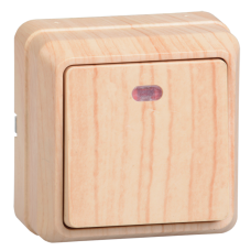 ВС20-1-1-ОС Выключатель 1кл с инд. 10А откр.уст. ОКТАВА (сосна) ВС20-1-1-ОС Выключатель 1кл с инд. 10А откр.уст. ОКТАВА (сосна)