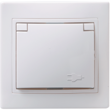 РСб10-3-КБ Розетка 1местн. c з/к с крышкой 16А КВАРТА (белый) РСб10-3-КБ Розетка 1местн. c з/к с крышкой 16А КВАРТА (белый)