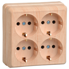 РС24-3-ОС Розетка 4местн. с з/к 16А откр.уст. ОКТАВА (сосна) РС24-3-ОС Розетка 4местн. с з/к 16А откр.уст. ОКТАВА (сосна)