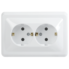РС12-3-ВБ Розетка 2местн. с з/к без защ.штор. 16А ВЕГА (белый) IEK РС12-3-ВБ Розетка 2местн. с з/к без защ.штор. 16А ВЕГА (белый) IEK