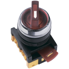 Переключатель АNСLR-22-3 на 3 фикс.полож.красный неон/240В I-O 1з+1р ИЭК