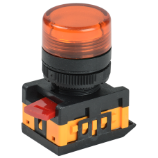 Лампа AL-22TE сигнальная d22мм желтый неон/240В цилиндр ИЭК