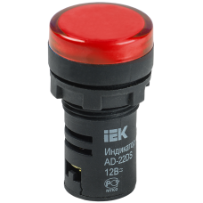 Лампа AD22DS(LED)матрица d22мм красный 12В AC/DC ИЭК