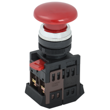 Кнопка AEА-22 "Грибок" красный d22мм 1з+1р ИЭК