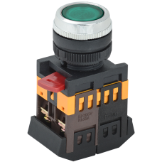 Кнопка ABLFS-22 зеленый d22мм неон/240В 1з+1р ИЭК Кнопка ABLFS-22 зеленый d22мм неон/240В 1з+1р ИЭК