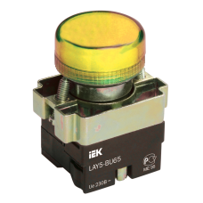Индикатор LAY5-BU65 желтого цвета d22мм ИЭК Индикатор LAY5-BU65 желтого цвета d22мм ИЭК
