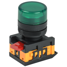 Лампа AL-22TE сигнальная d22мм зеленый неон/240В цилиндр ИЭК