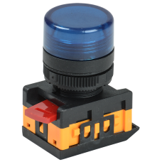 Лампа AL-22TE сигнальная d22мм синий неон/240В цилиндр ИЭК