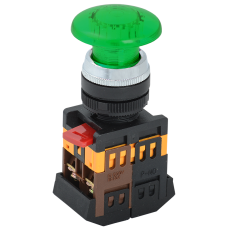 Кнопка AELA22 "Грибок" зеленый d22мм неон/240В 1з+1р ИЭК Кнопка AELA22 "Грибок" зеленый d22мм неон/240В 1з+1р ИЭК