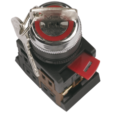 Переключатель АKS-22 черный с ключ. 2 полож. I-O 1з+1р ИЭК