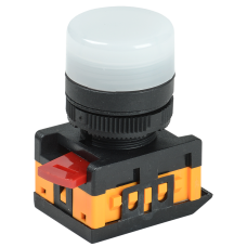 Лампа AL-22TE сигнальная d22мм белый неон/240В цилиндр ИЭК