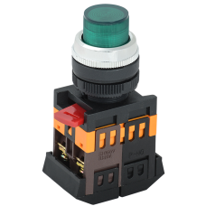 Кнопка ABLFP-22 зеленый d22мм неон/240В 1з+1р ИЭК Кнопка ABLFP-22 зеленый d22мм неон/240В 1з+1р ИЭК