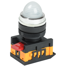 Лампа AL-22 сигнальная d22мм белый неон/240В цилиндр ИЭК