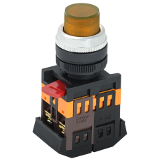 Кнопка ABLFP-22 желтый d22мм неон/240В 1з+1р ИЭК Кнопка ABLFP-22 желтый d22мм неон/240В 1з+1р ИЭК