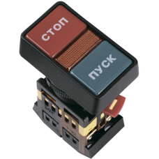 Кнопка РPВВ-30N "Пуск-Стоп" d30мм неон/240В 1з+1р ИЭК