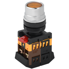 Кнопка ABLF-22 желтый d22мм неон/240В 1з+1р ИЭК Кнопка ABLF-22 желтый d22мм неон/240В 1з+1р ИЭК