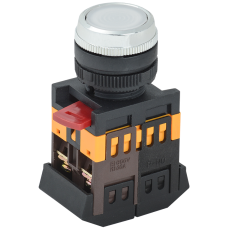 Кнопка ABLFS-22 белый d22мм неон/240В 1з+1р ИЭК Кнопка ABLFS-22 белый d22мм неон/240В 1з+1р ИЭК