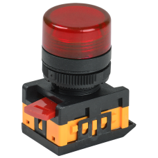 Лампа AL-22TE сигнальная d22мм красный неон/240В цилиндр ИЭК