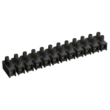 Зажим винтовой ЗВИ-10 н/г 2,5-6мм2 12пар ИЭК черные Зажим винтовой ЗВИ-10 н/г 2,5-6мм2 12пар ИЭК черные