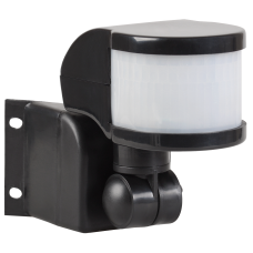 Датчик движения ДД 018В черный, макс. нагрузка 1100Вт, угол обзора 270град, дальность 12м, IP44, ИЭК Датчик движения ДД 018В черный, макс. нагрузка 1100Вт, угол обзора 270град, дальность 12м, IP44, ИЭК