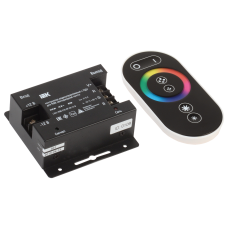 Контроллер с ПДУ радио (черный) RGB 3 канала 12В, 6А, 216Вт IEK