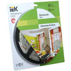 Лента LED 5м блистер LSR-3528G60-4.8-IP65-12V IEK-eco
