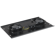 ITK Потолочная вентиляторная панель без термостата, 2 вентилятора, черная