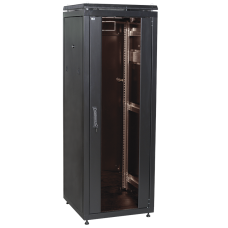 ITK Шкаф сетевой 19" LINEA N 18U 600х1000 мм стеклянная передняя дверь черный