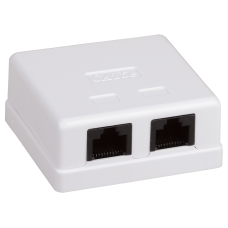 ITK Настенная инф. розетка RJ45, кат.5Е UTP, 2-порта