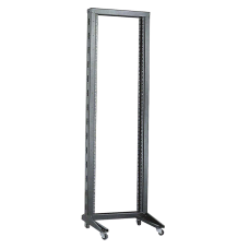 ITK 19" однорамная стойка, 32U, 600x600, на роликах, серая