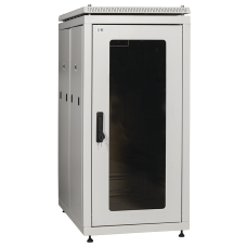 ITK Шкаф сетевой 19" LINEA N 18U 600х1000 мм стеклянная передняя дверь серый