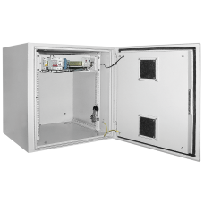 ITK Шкаф уличный 19" 12U 650x600, IP55 металл дверь, серый